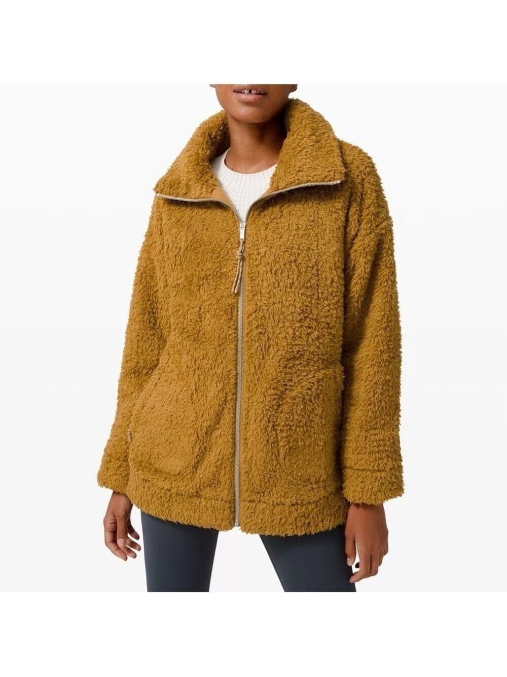 Lululemon Sherpa Full Zip Jacket Spiced Bronze Size 6